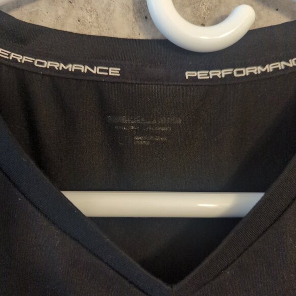 Polo Sport PSXV Mens Large Black Performance V-Neck T-Shirt Cyclocross Gym Run - Picture 3 of 6